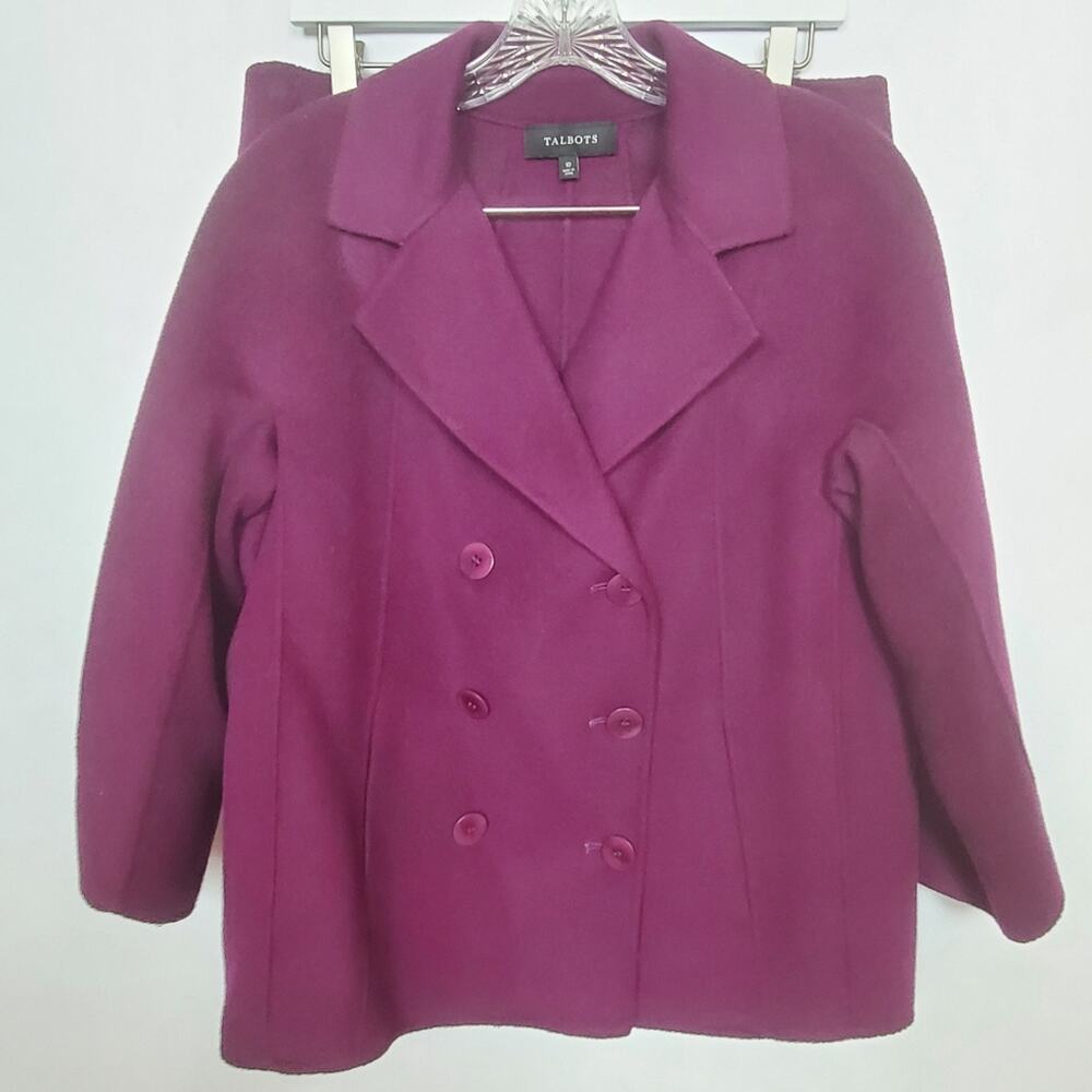 Talbots Fucshia wool blend 2 pc suit size 10 - Picture 7 of 12